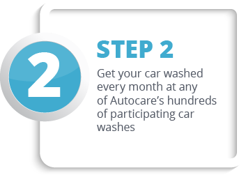 Get your car washed every month at any of Autocare’s hundreds of participating car washes